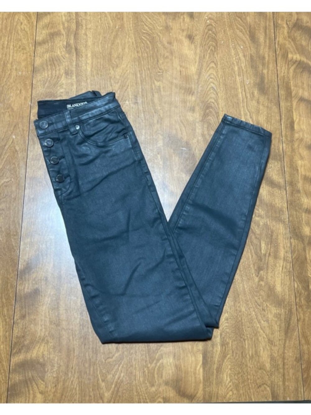 BlankNYC SPARTACUS THE GREAT JONES High Rise Skinny Black Button Fly Jeans 27 - Picture 2 of 12